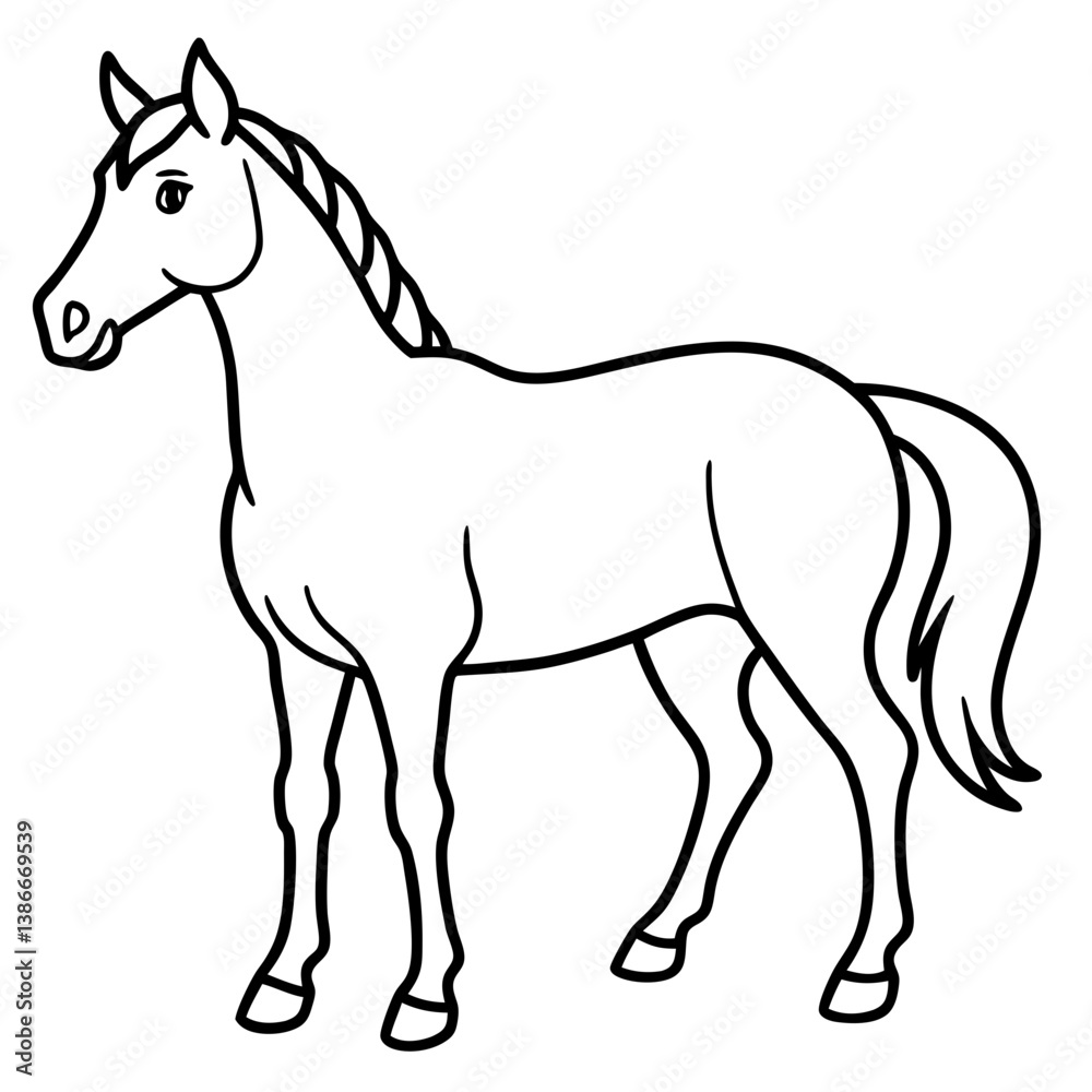 Minimalist Horse Vector Design Minimalist Horse Vector Design
