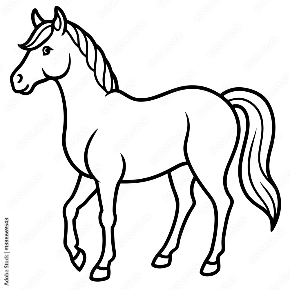 Minimalist Horse Vector Design Minimalist Horse Vector Design