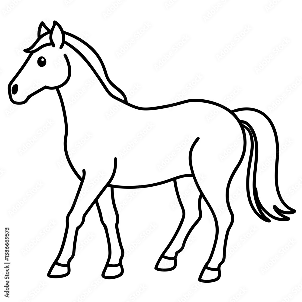 Minimalist Horse Vector Design Minimalist Horse Vector Design