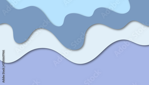 Smooth blue gradient waves with soft flowing layers in pastel tones