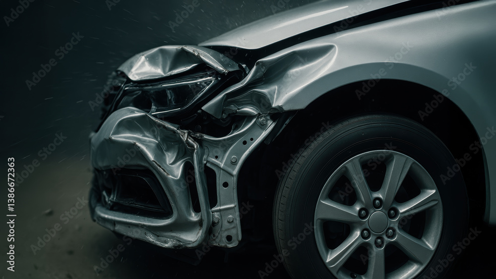 Damaged car simulation showcases engineering flaws in vehicle design and safety features Damaged car simulation showcases engineering flaws in vehicle design and safety features