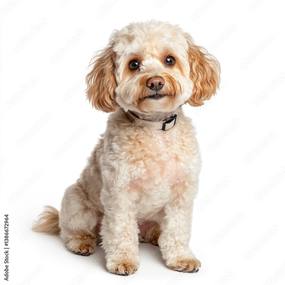 Adorable dog posing indoor studio pet photography bright background close-up canine companionship Adorable dog posing indoor studio pet photography bright background close-up canine companionship