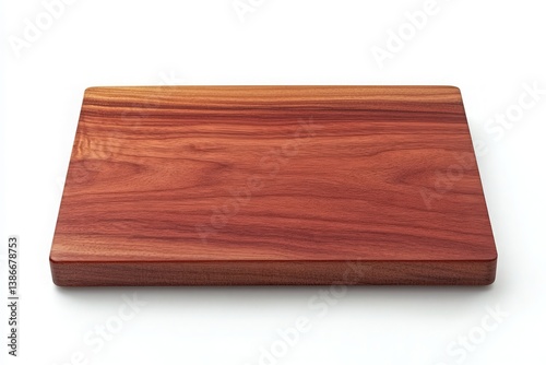 Smooth Wooden Cutting Board on White Background for Kitchen Use - Perfect for Food Preparation and Culinary Arts, Ideal for Chefs and Home Cooks, Enhances Kitchen Aesthetics and Functionality.