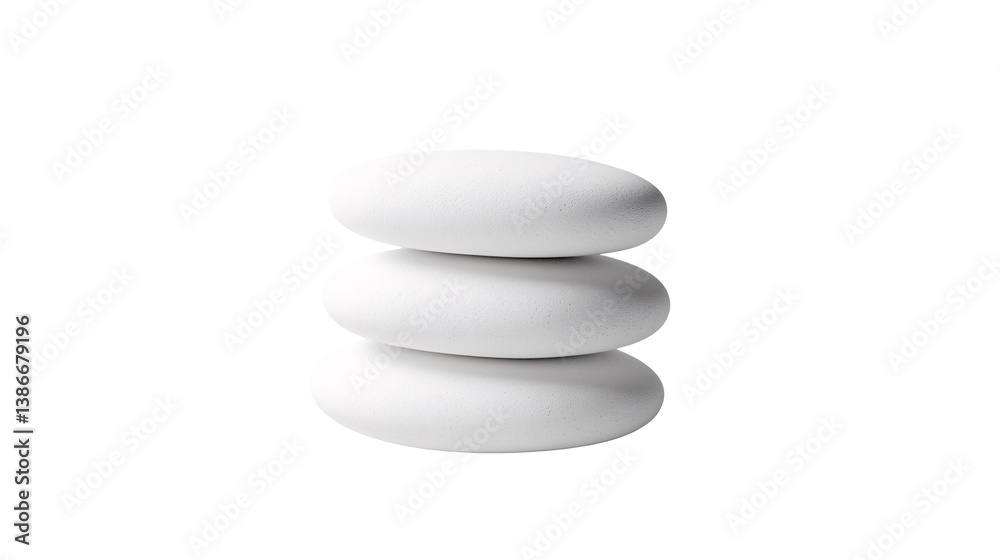 Stack of White Stones for Spa and Wellness Stack of White Stones for Spa and Wellness