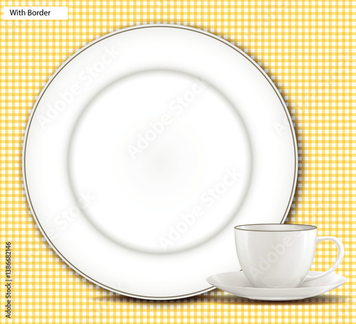3d plate cup saucer