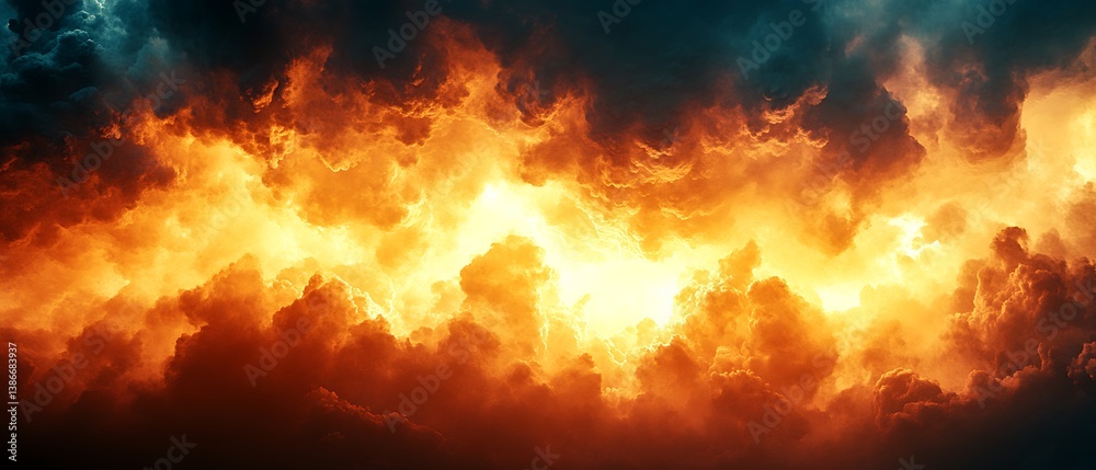 Obraz premium Fiery Cloudscape