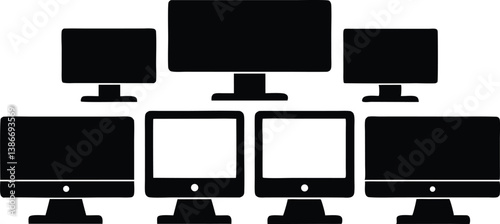 vector computer monitor