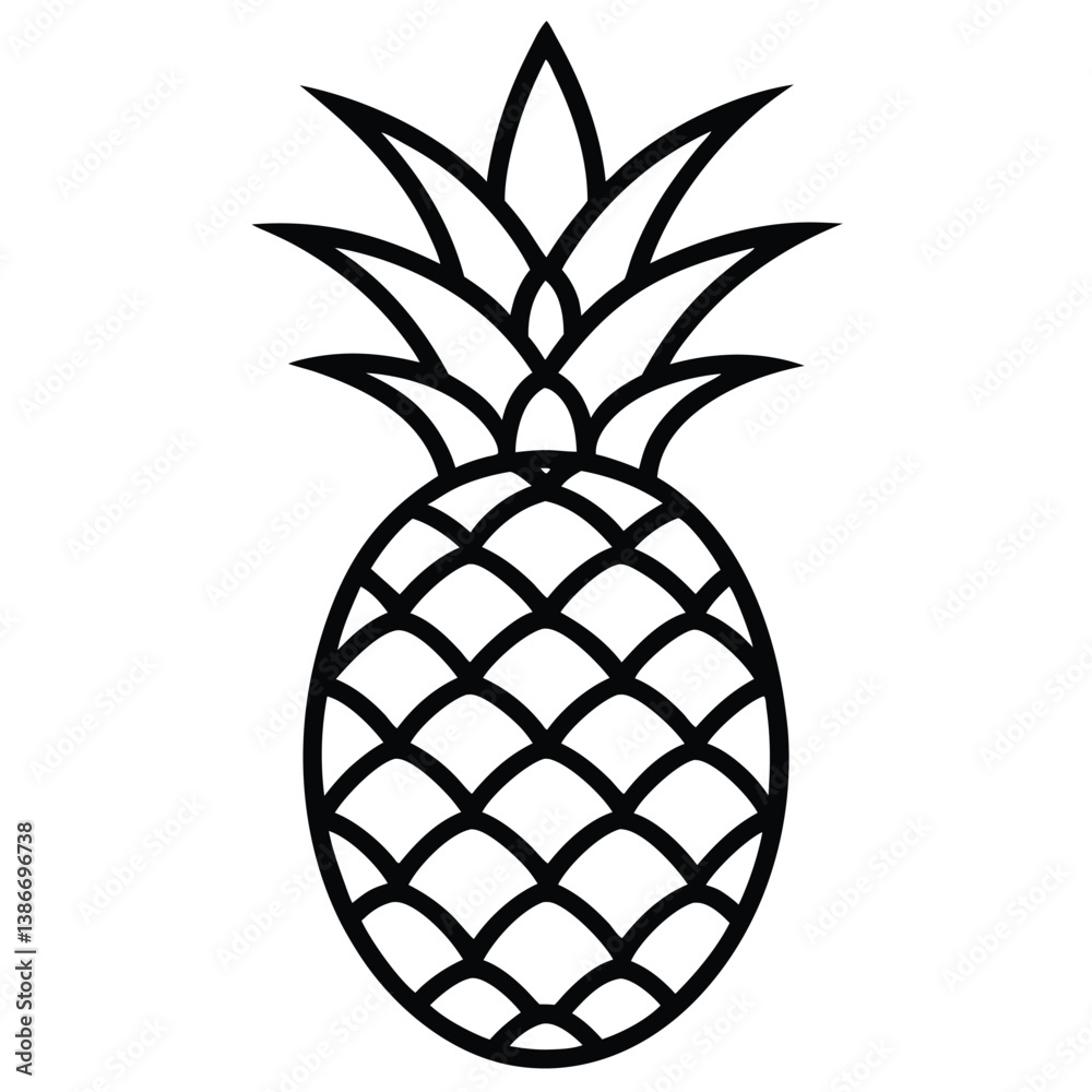 Fototapeta premium pineapple vector illustration