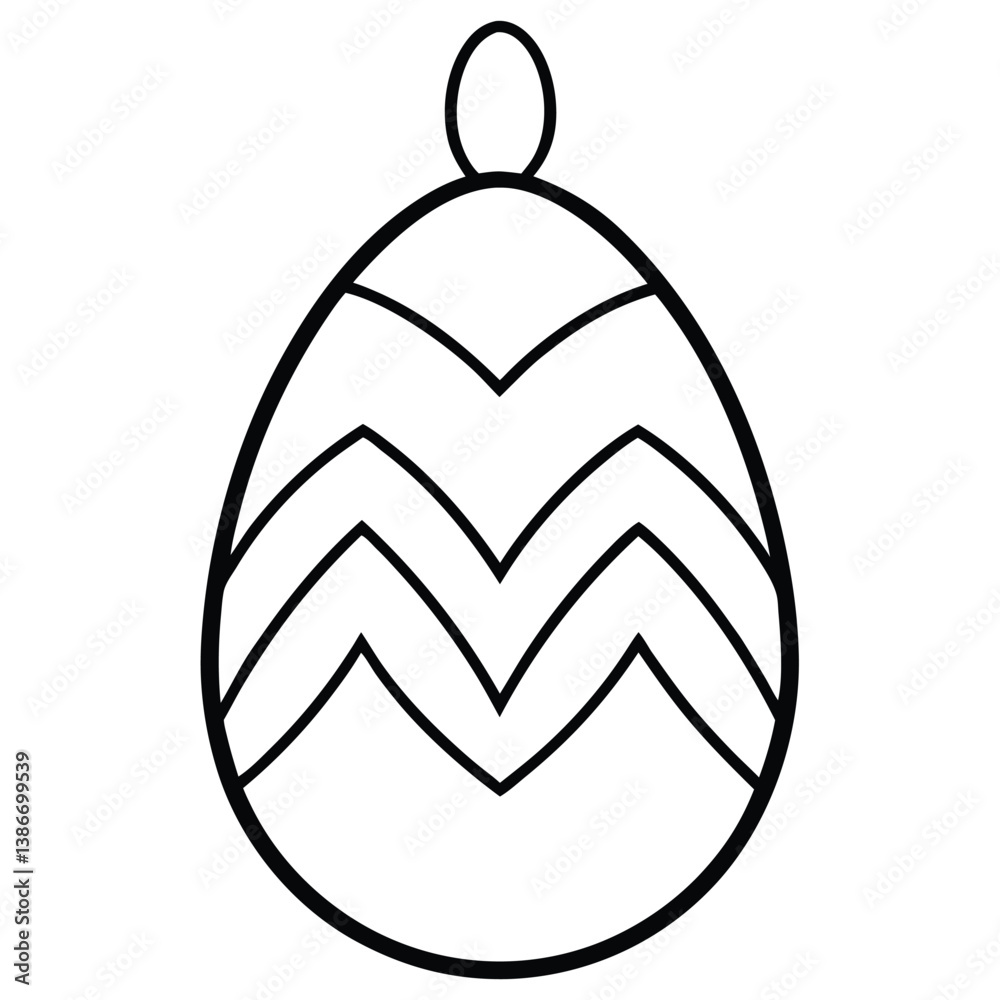Obraz premium vector illustration of an easter egg
