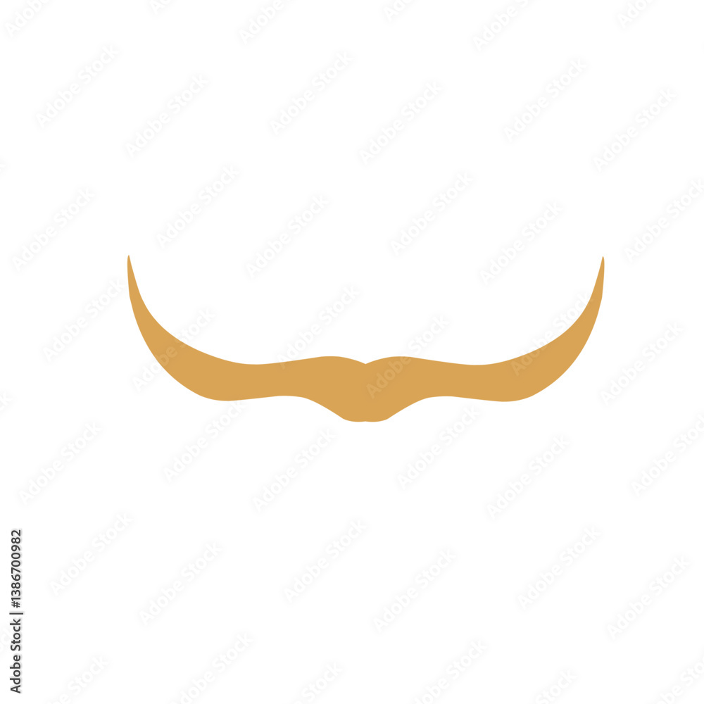Obraz premium Abstract illustration of a stylized horn shape in soft orange tones on a white background