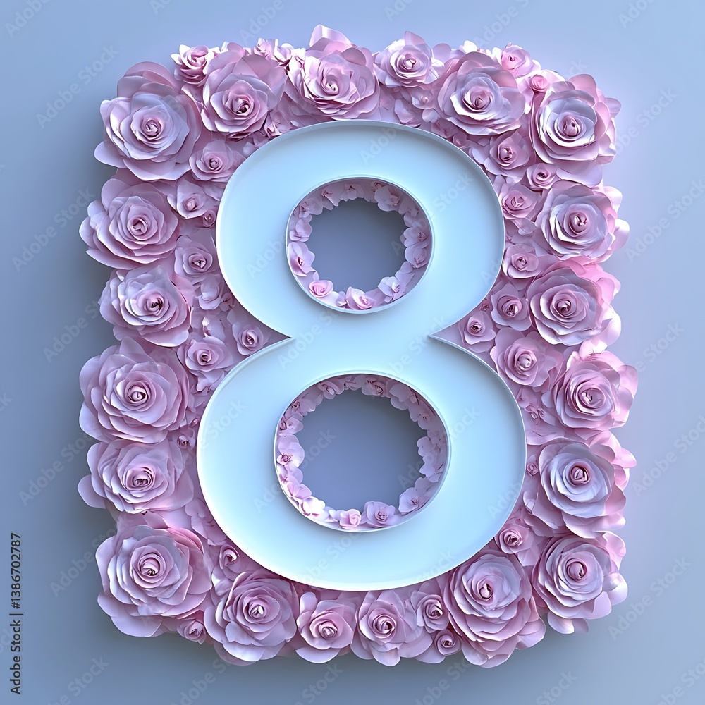 Floral Number Eight Design