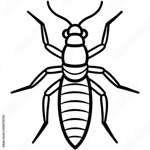 One-Line Termite Vector Design