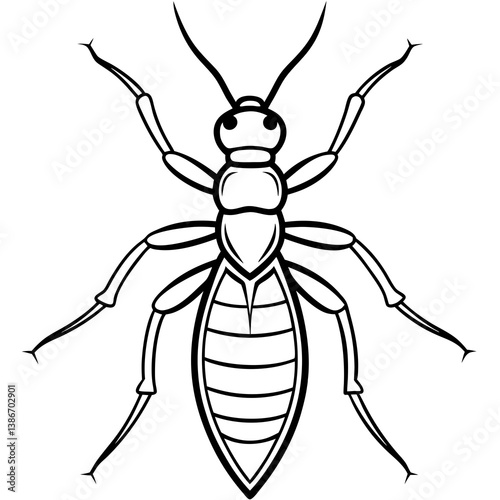 One-Line Termite Vector Design