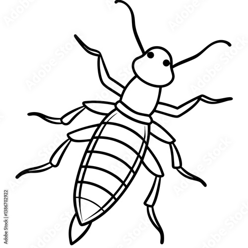 One-Line Termite Vector Design