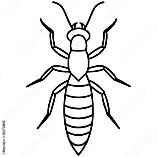 One-Line Termite Vector Design