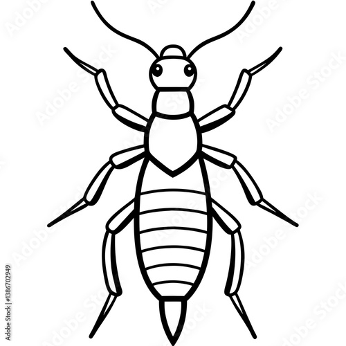 One-Line Termite Vector Design