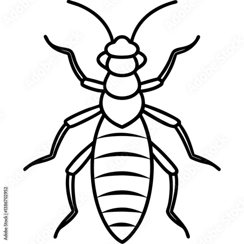 One-Line Termite Vector Design