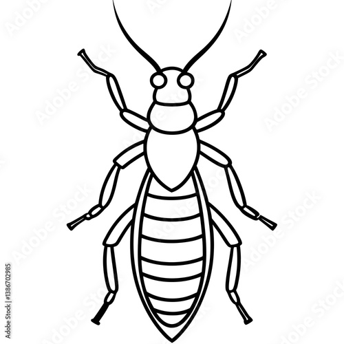 One-Line Termite Vector Design