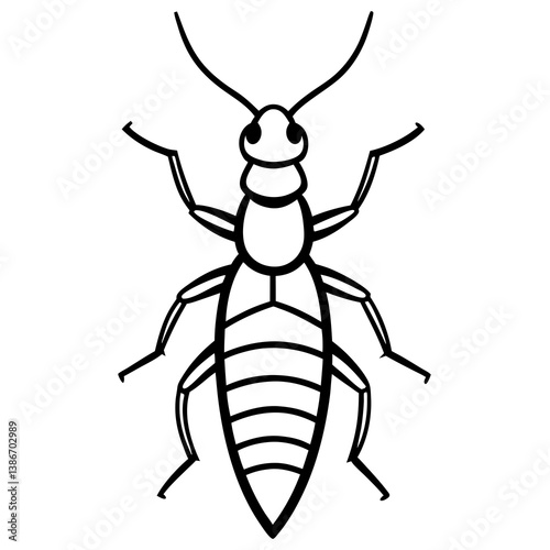 One-Line Termite Vector Design