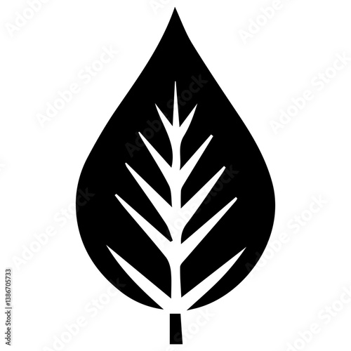Simple artistic symphony in tranquil leaf silhouettes