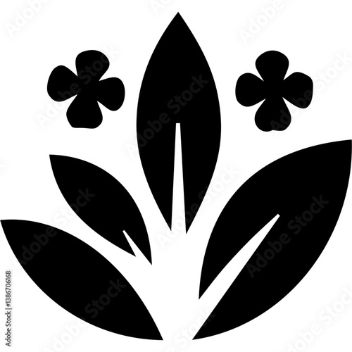 Verdant artistic symphony in tranquil leaf silhouettes