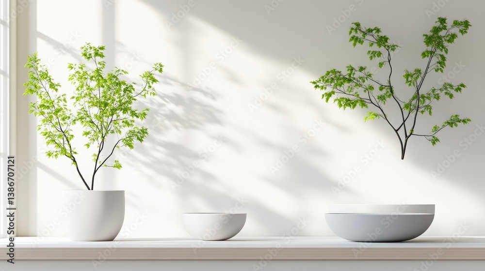 Simple, sunlit room scene Simple, sunlit room scene