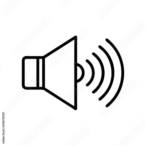 speaker icon isolated on white background