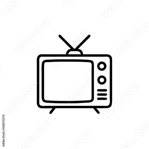 retro tv vector illustration