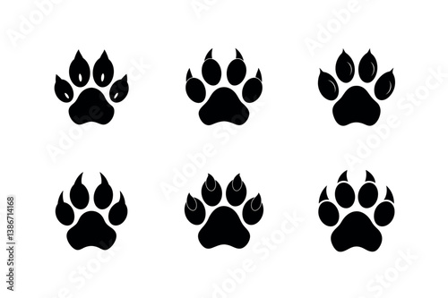 cat paw vector