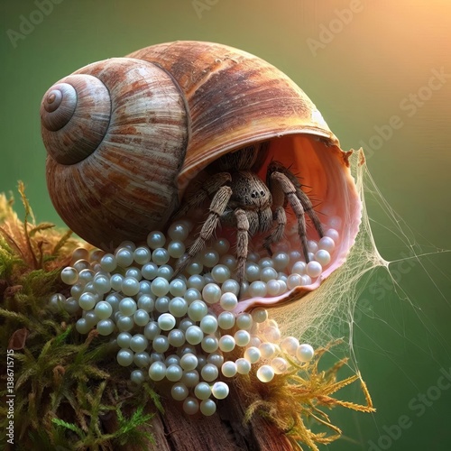 snail on the shell