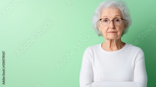 Senior woman with neutral expression