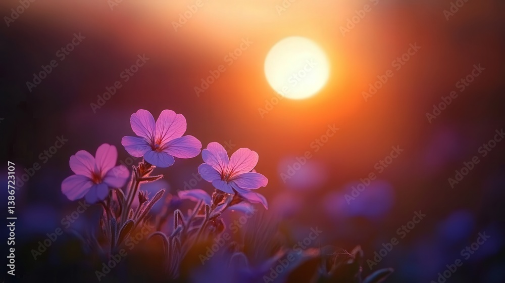 banner featuring soft focus lavender flowers under the setting sun. banner featuring soft focus lavender flowers under the setting sun.