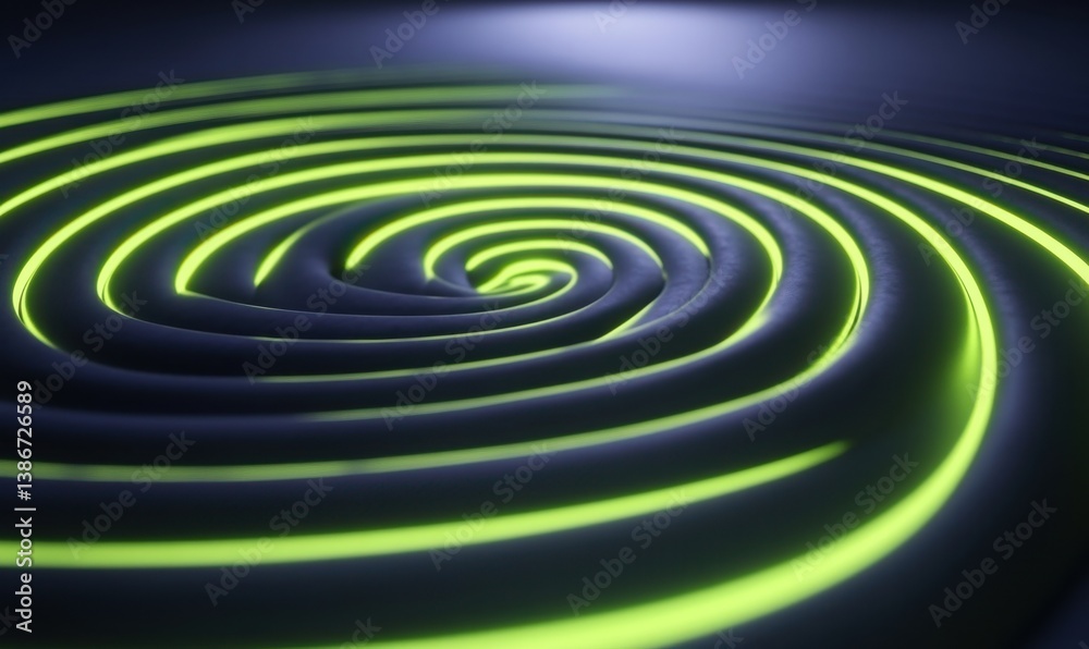 Obraz premium Glowing spiral energy vortex abstract background, futuristic design, science fiction