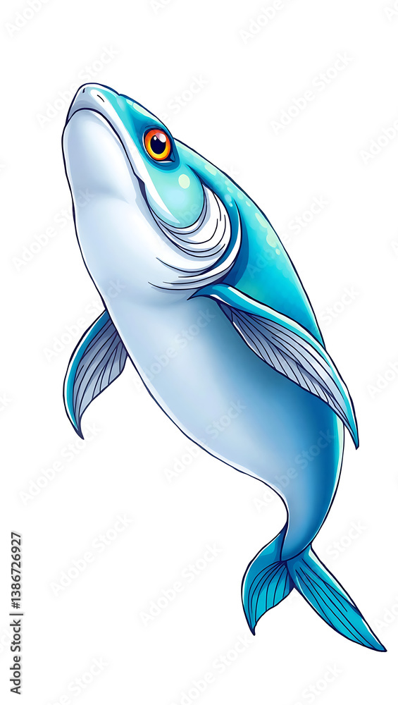 Obraz premium Colorful Fish Illustration: Creative Aquatic Art and Marine Life Vector