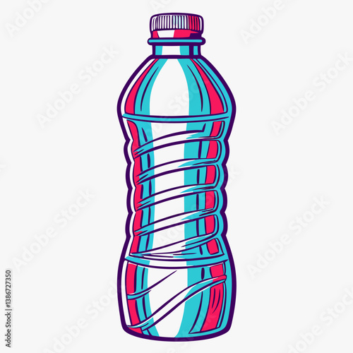 Bottle of water isolated
