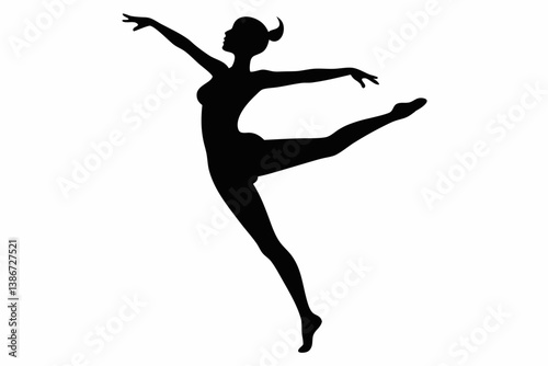 silhouette of a ballet dancer