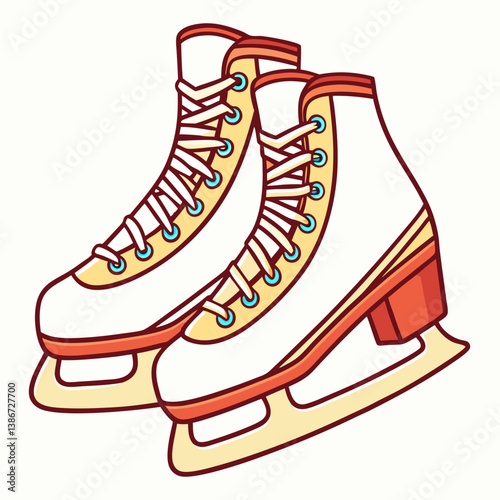 illustration of a hockey skates