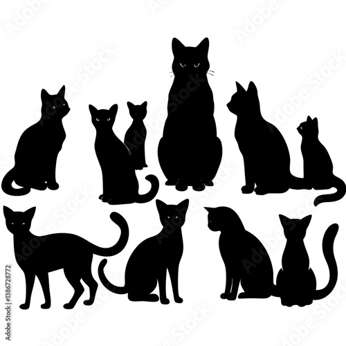black cat silhouettes