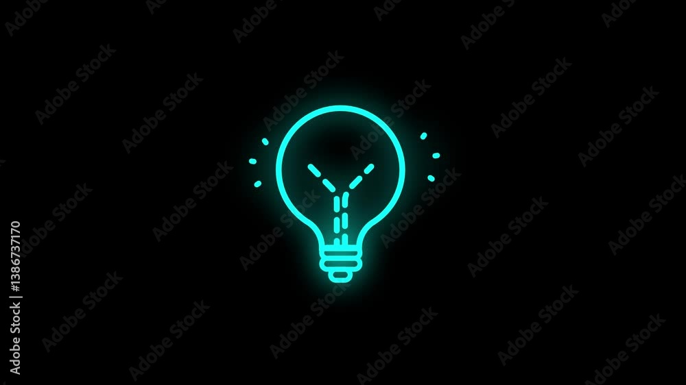 Idea generation white line animation. Light bulb with rotating gears inside animated icon. Idea generation white line animation. Light bulb with rotating gears inside animated icon.