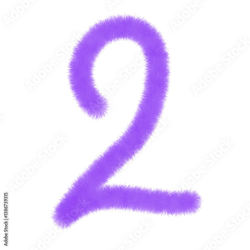 Billede på lærred Purple furry number two