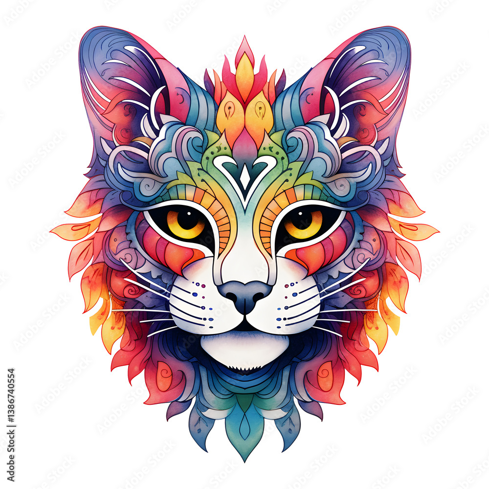 Obraz premium Animal Mandala Art Vibrant Color