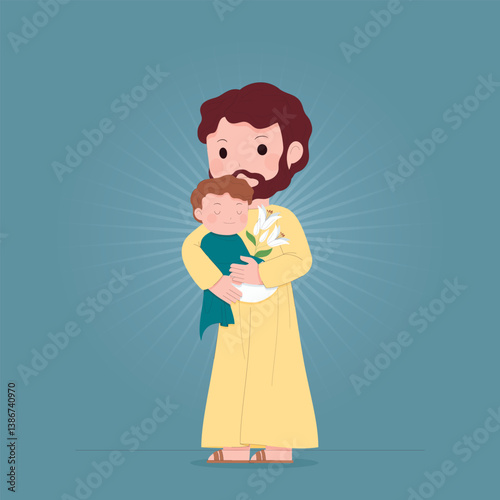 Prodigal son flat saint joseph illustration