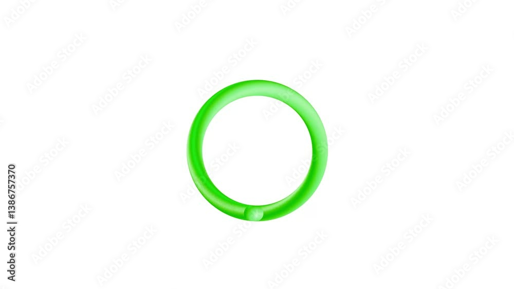 colorful circle rotating on white background animation video