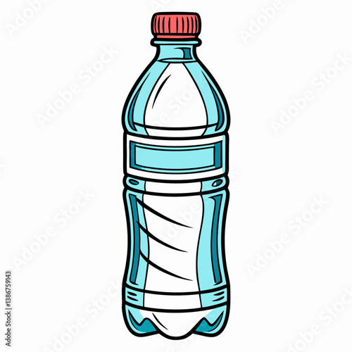 bottle of water isolated on white