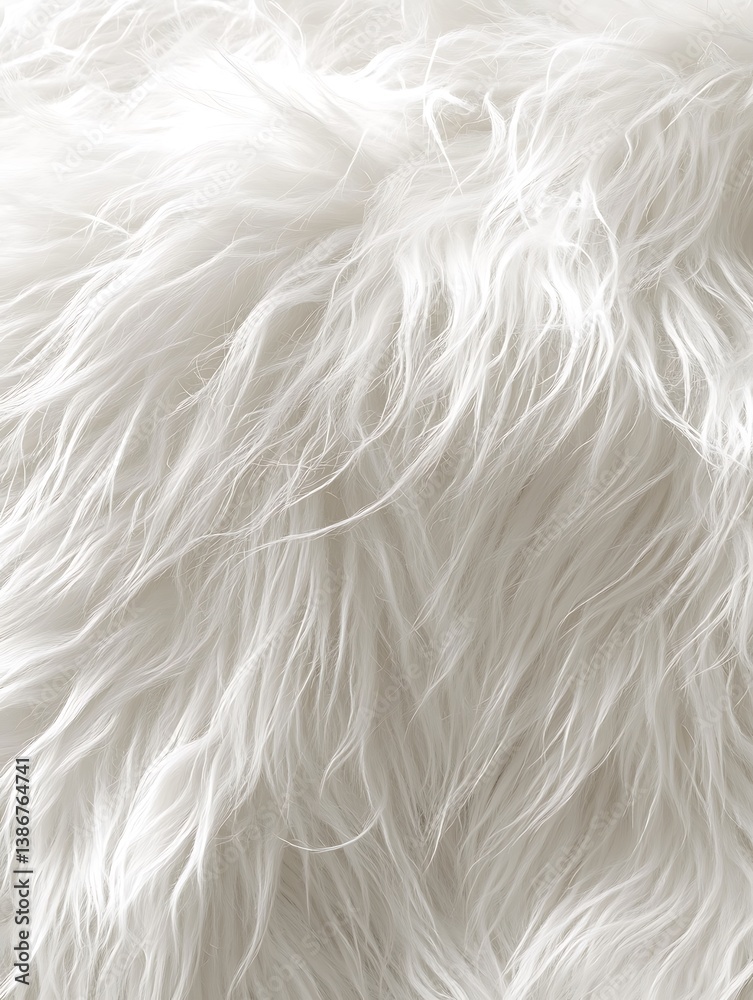 Fluffy white fabric texture closeup