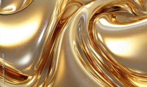 Abstract gold liquid swirls, luxury background, elegant design, website header