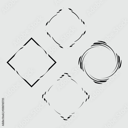 various unique border simple flat vector design