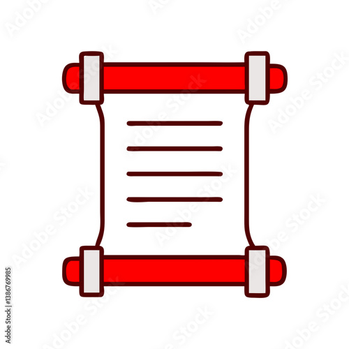 Red Scroll Document Ancient Papyrus Text History Manuscript Writing