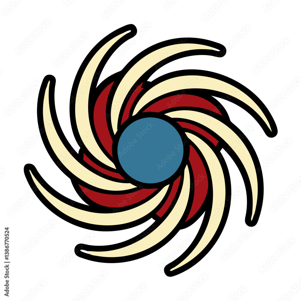 Fototapeta premium Abstract Swirl Design With Circular Center On white Background vector