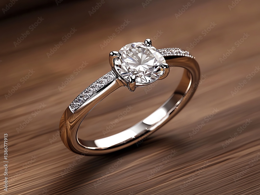 Split shank engagement ring with a glittering oval diamond, set in an elegant studio light